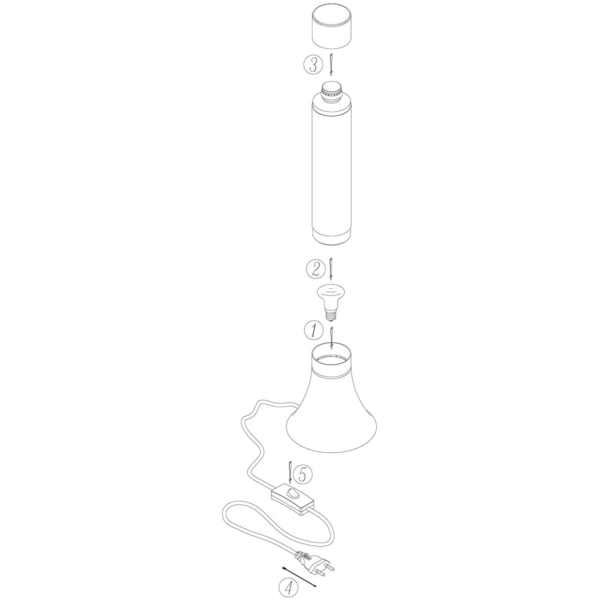 Lampe lave en acier avec lave rouge Mexlite Volcan – Image 8