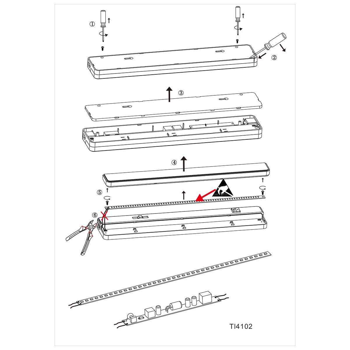 Lampe à LED de cuisine Steinhauer plafond et mur couleur blanche – Image 8