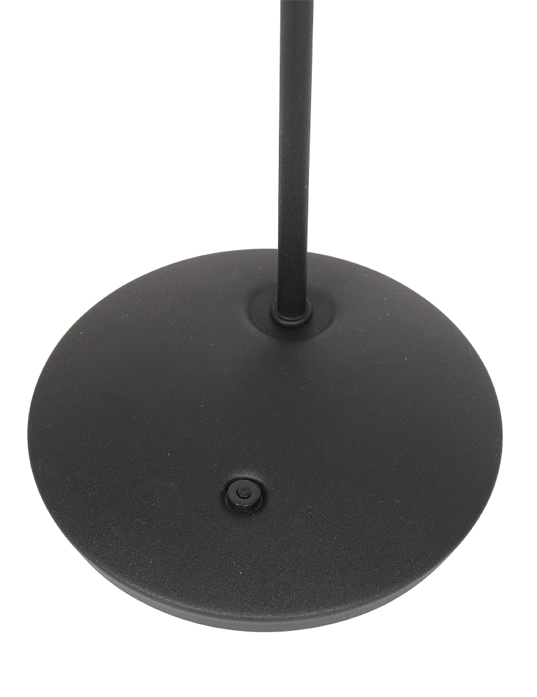 Lampe à pied courbé avec abat-jour en verre Tallerken Steinhauer métal et blanc – Image 5