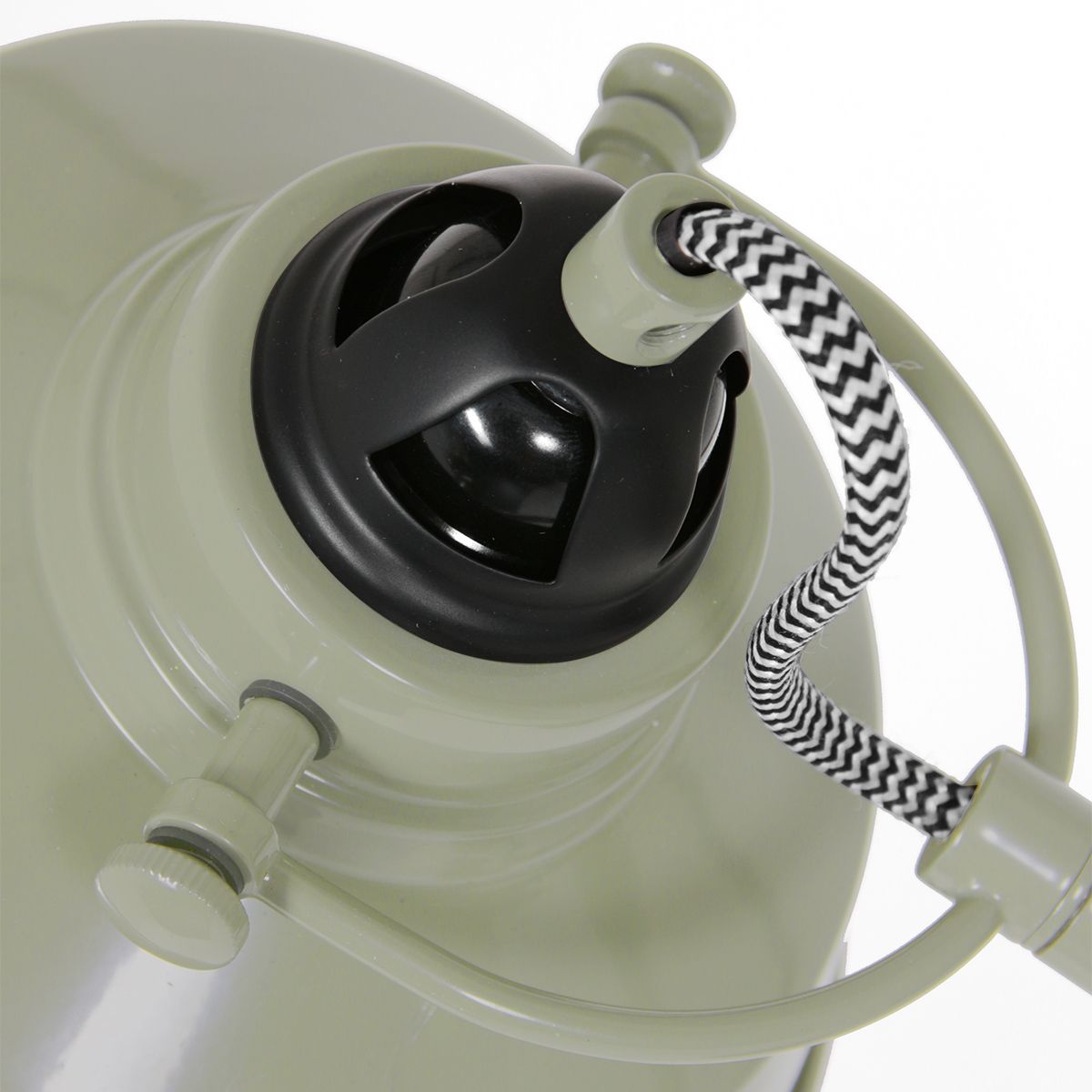 Lampe de table industrielle en métal vert Mexlite Nove – Image 15