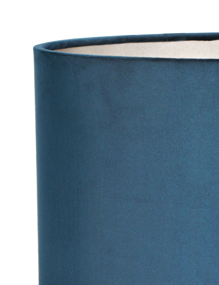 Lampe à poser abat-jour velours bleu Light & Living Shiva noir – Image 3