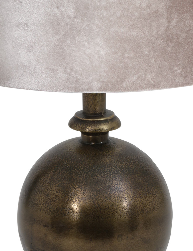 Lampe à poser avec abat-jour argenté Light & Living Kalym bronze – Image 2