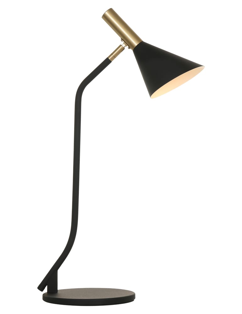 Lampe à poser avec pied courbé Anne’s Choice de Anne Lighting noir et or – Image 2