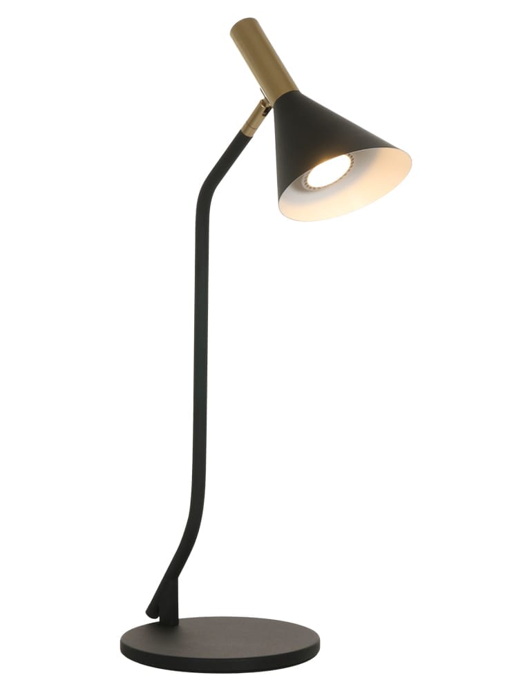 Lampe à poser avec pied courbé Anne’s Choice de Anne Lighting noir et or – Image 4