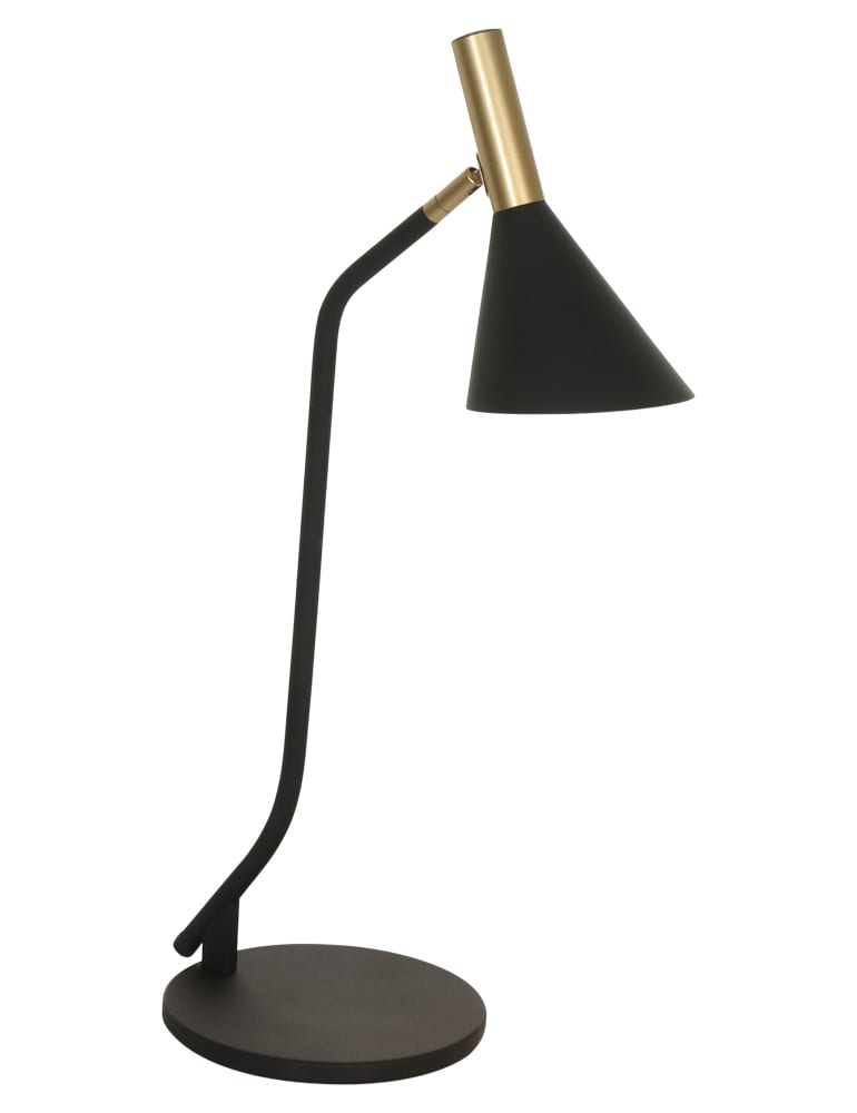 Lampe à poser avec pied courbé Anne’s Choice de Anne Lighting noir et or – Image 5