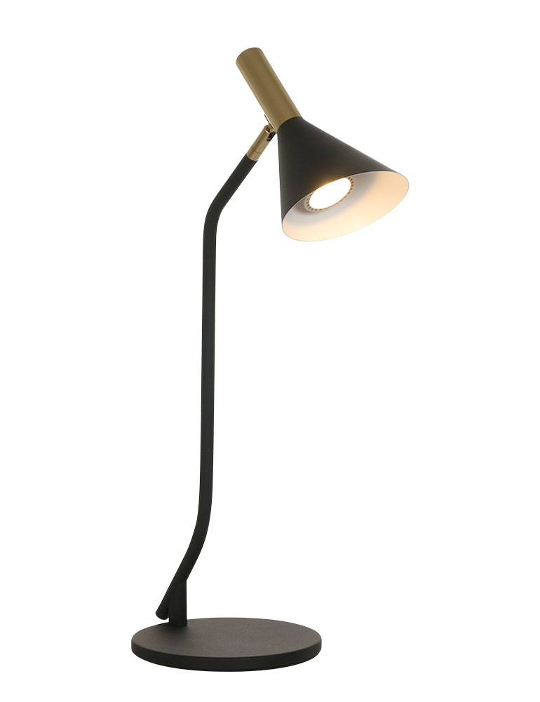 Lampe à poser avec pied courbé Anne’s Choice de Anne Lighting noir et or – Image 6
