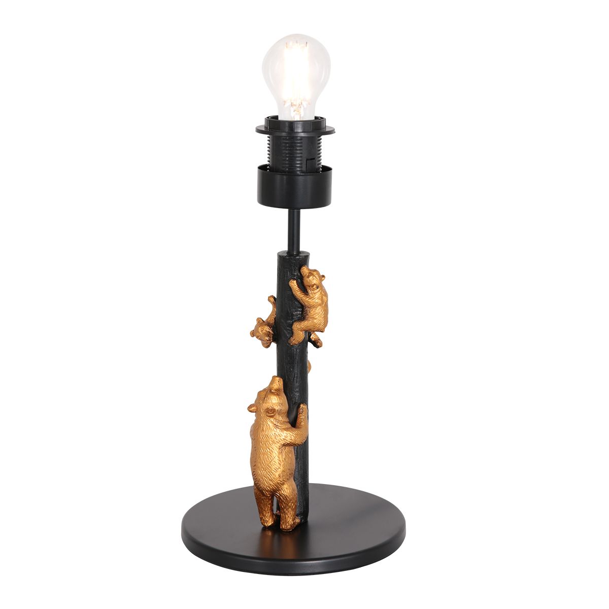 Lampe à poser Bear abat-jour velours Anne Light & Home taupe – Image 14
