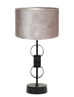 lampe-a-poser-cercles-avec-abat-jour-gris-light-et-living-circulum-noir-8254zw