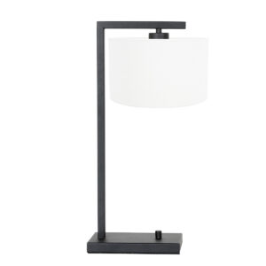 lampe-a-poser-contemporaine-a-abat-jour-blanc-steinhauer-stang-opaque-et-noir-7118zw