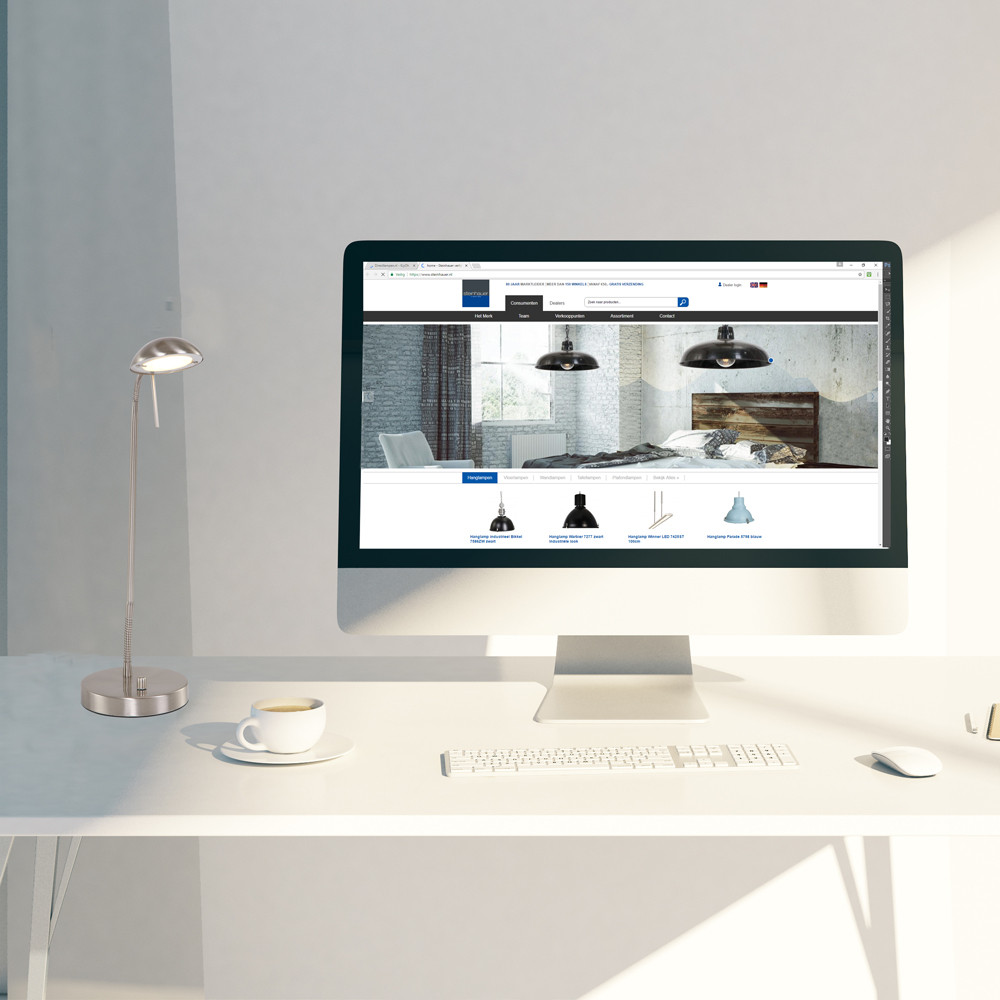 Lampe de table moderne acier bras flexible Mexlite Biron – Image 3