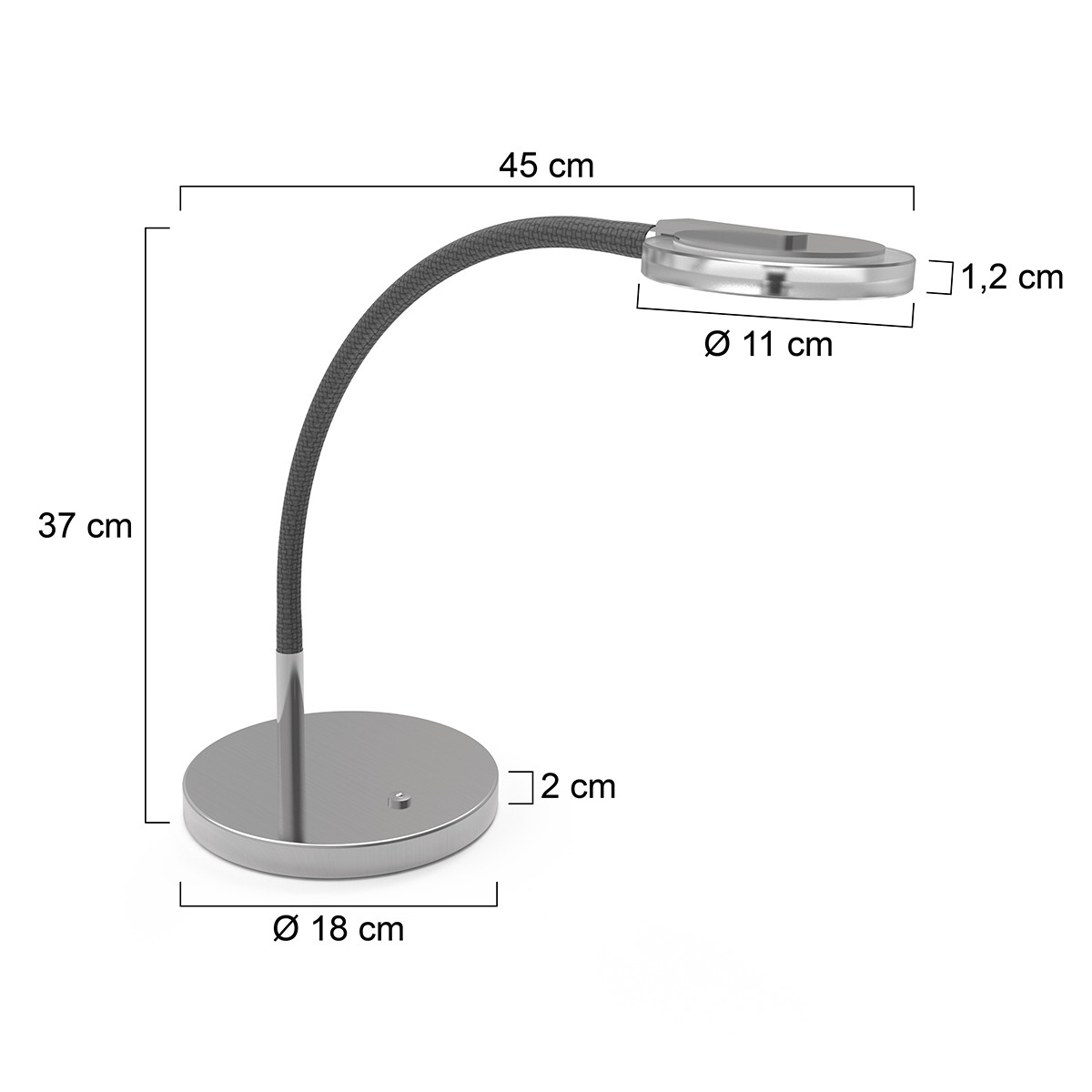 Lampe à poser design Steinhauer Turound acier – Image 7