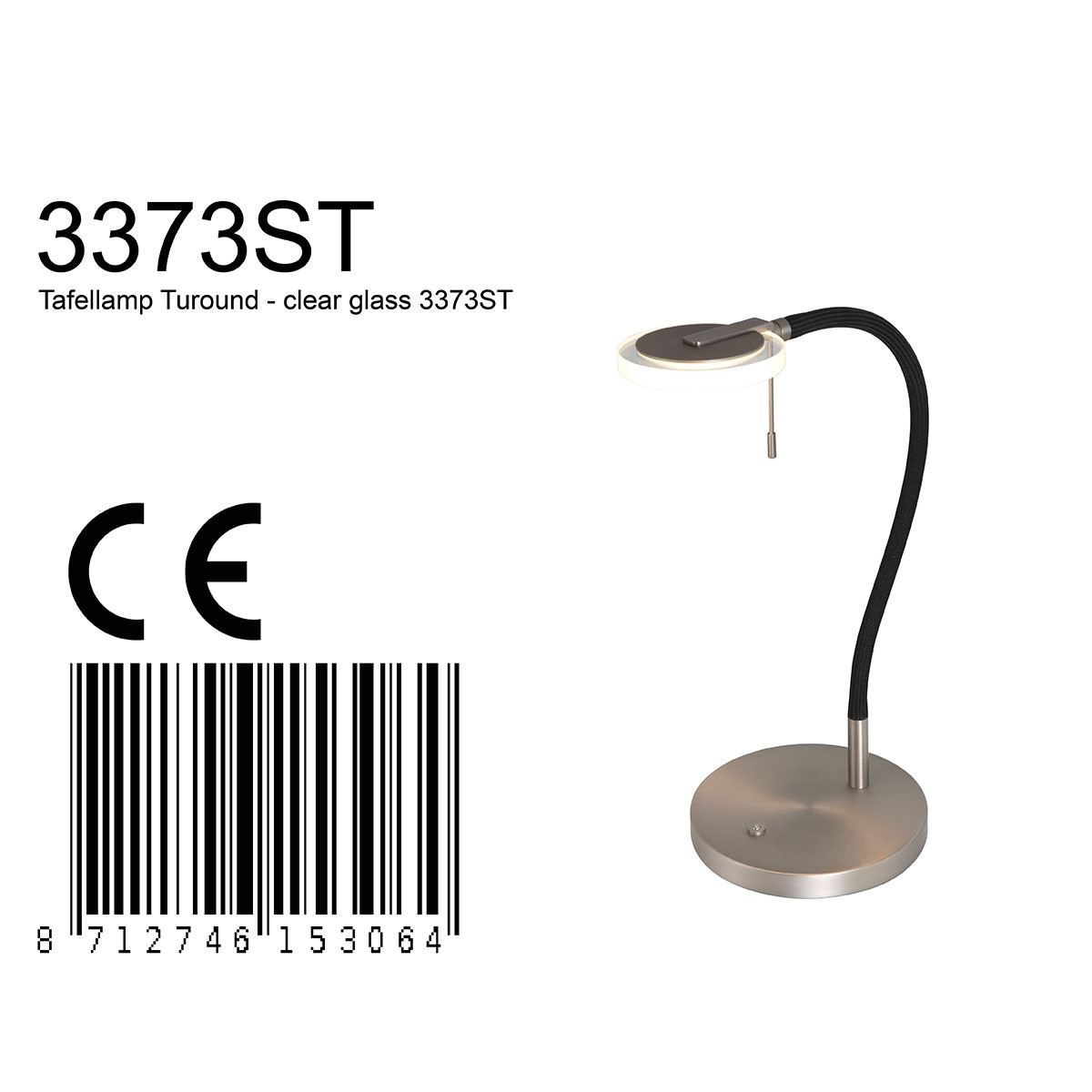 Lampe à poser design Steinhauer Turound acier – Image 8