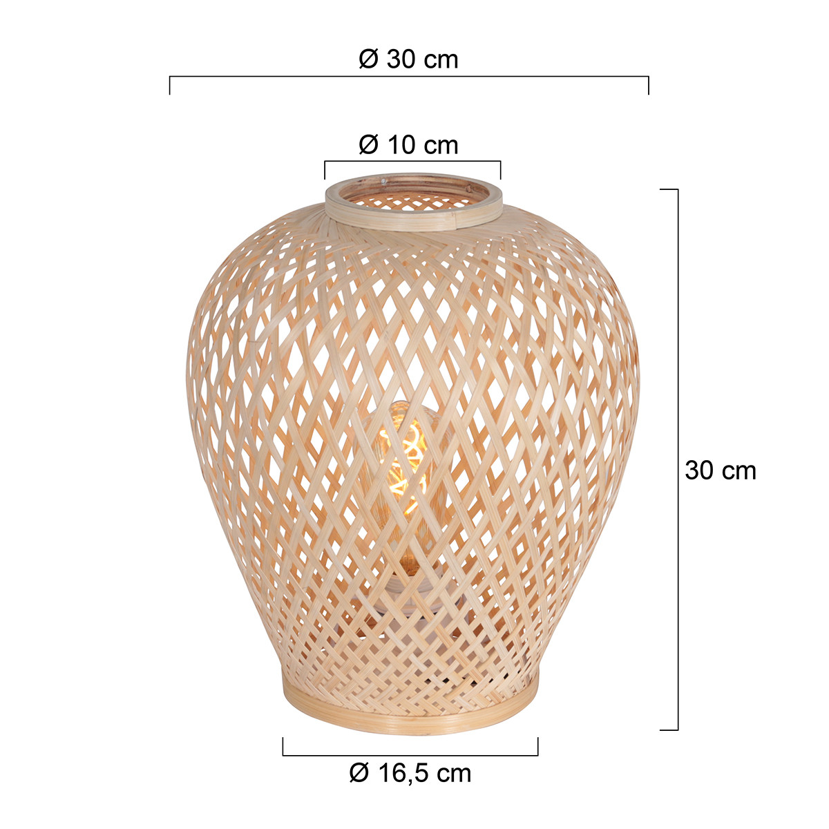 Lampe à poser en bambou Anne Lighting Maze beige – Image 6