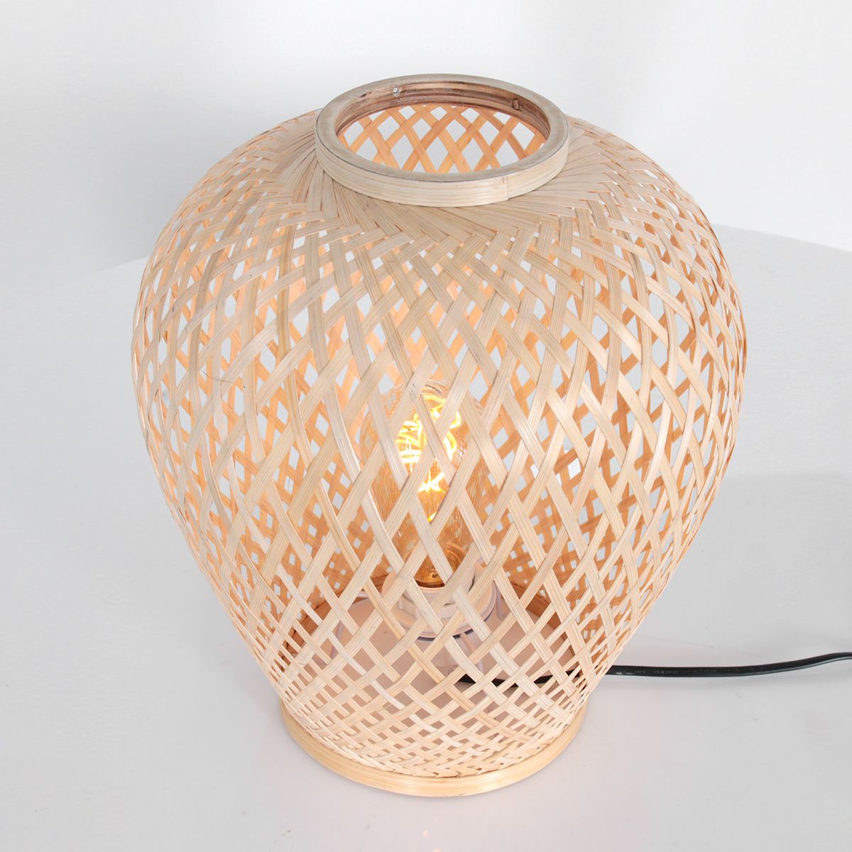 Lampe à poser en bambou Anne Lighting Maze beige – Image 8