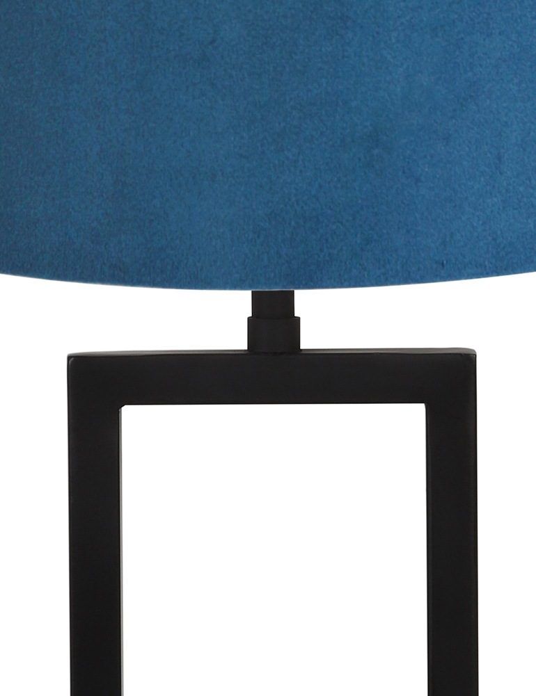 Lampe à poser en velours bleu Light & Living Shiva noir – Image 2