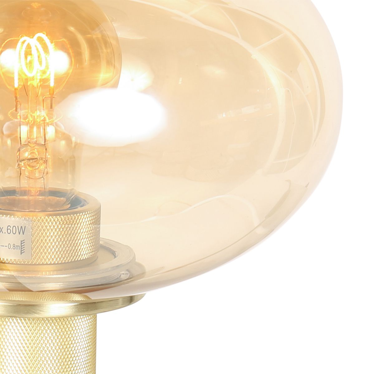 Lampe de table moderne en verre couleur ambre Steinhauer Reflexion – Image 5