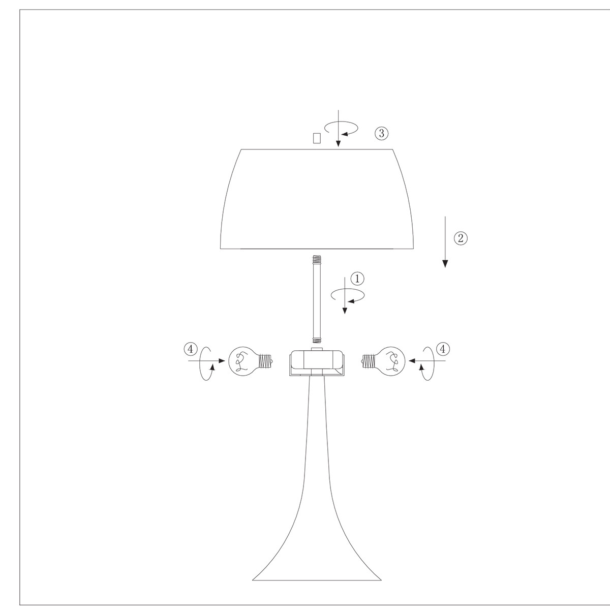 Lampe de table en métal gris classique Steinhauer Ancilla – Image 10