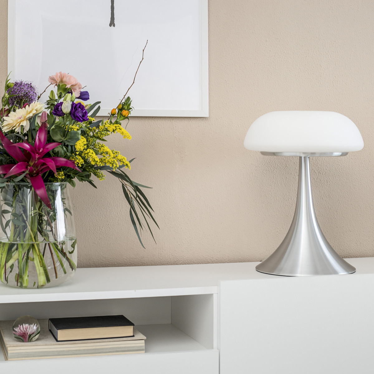 Lampe de table en métal gris classique Steinhauer Ancilla – Image 11