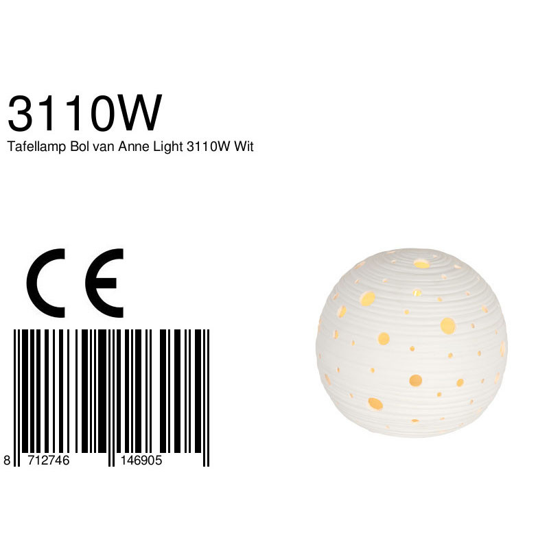 Lampe à poser enfant Anne Lighting Jazz blanc – Image 7