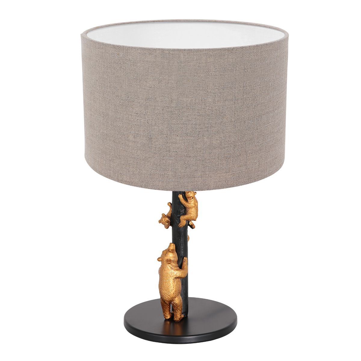 Lampe à poser famille ours doré Anne Light & Home taupe – Image 2