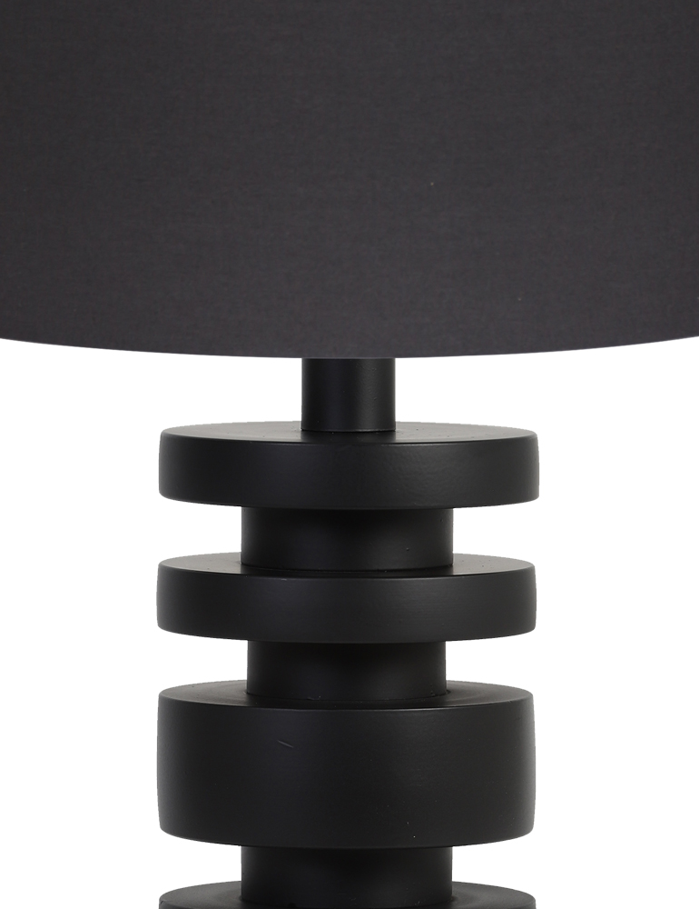Lampe à poser forme géométrique abat-jour noir Light & Living Desley – Image 2