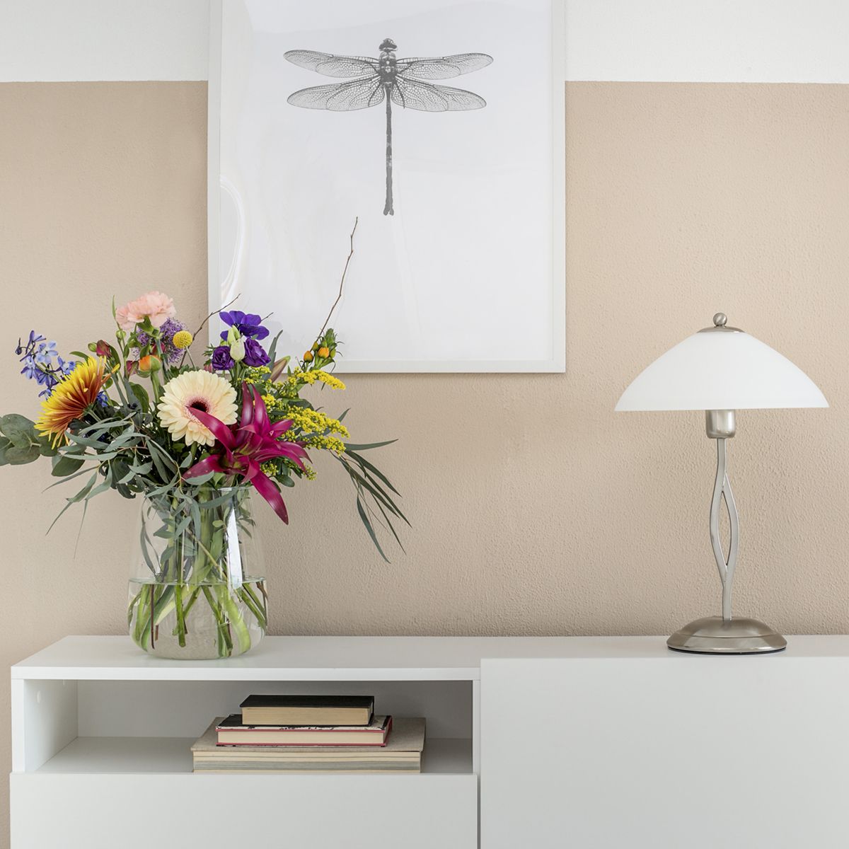 Lampe de table acier abat-jour verre laiteux torsadé Steinhauer Capri – Image 13