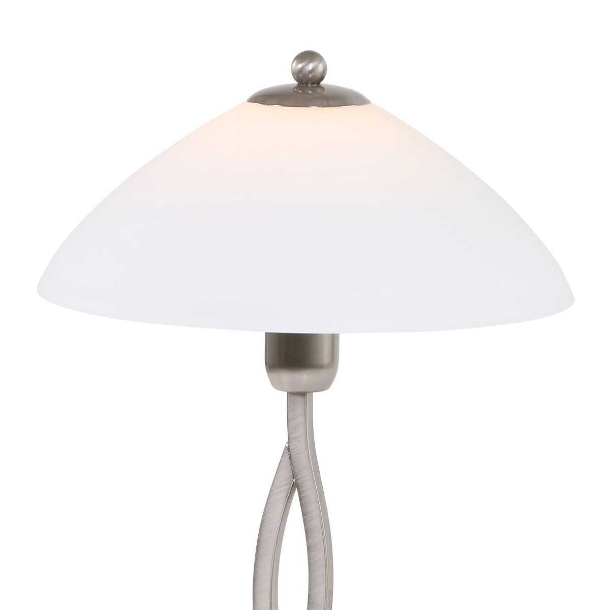 Lampe de table acier abat-jour verre laiteux torsadé Steinhauer Capri – Image 14