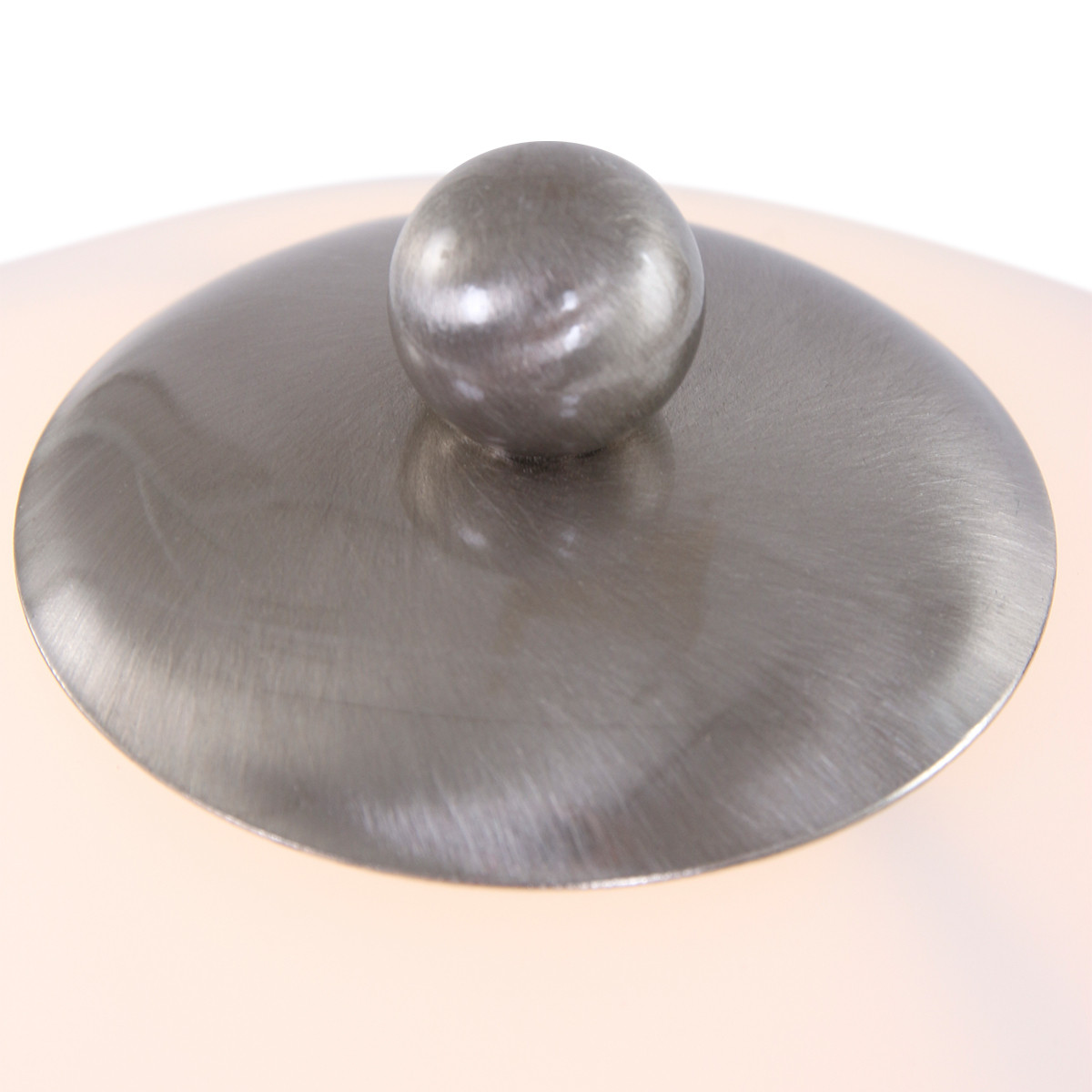 Lampe de table acier abat-jour verre laiteux torsadé Steinhauer Capri – Image 5