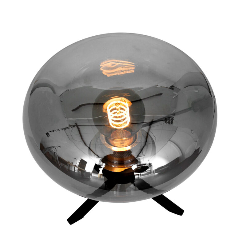 lampe-a-poser-sphere-plate-en-verre-fume-reflexion-steinhauer-2681zw-12