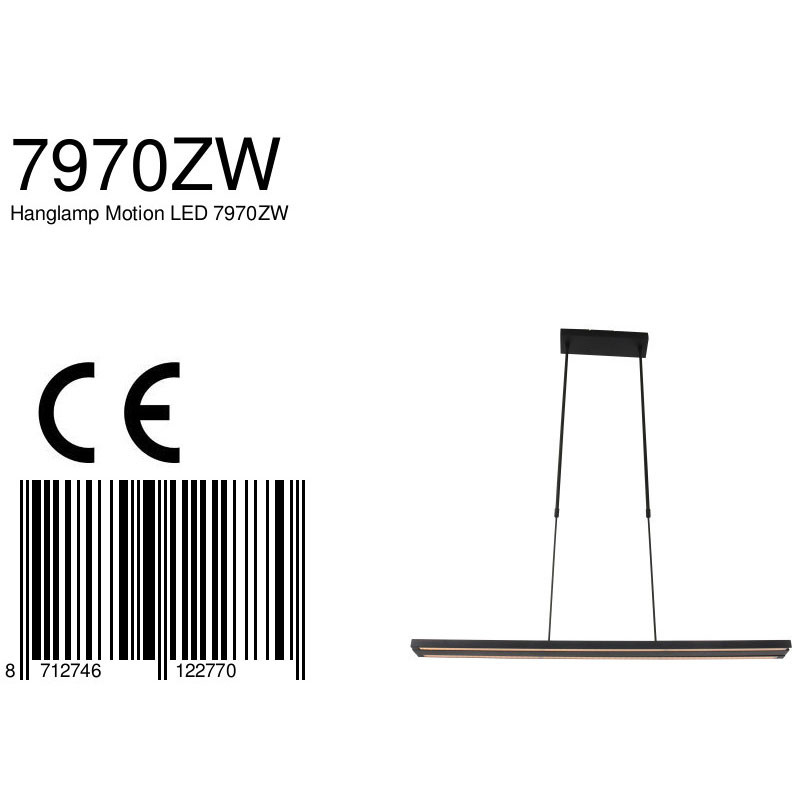 Lampe à suspension extensible noire Zelena de Steinhauer – Image 9