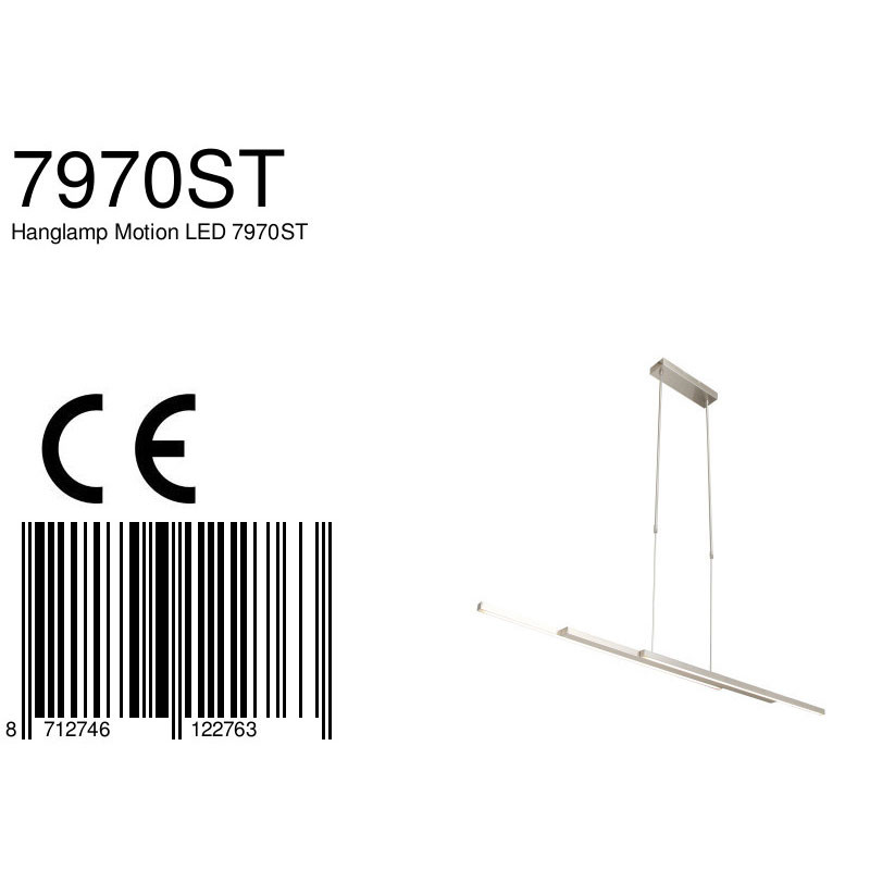 Lampe à suspension extensible Steinhauer Zelena en acier – Image 8