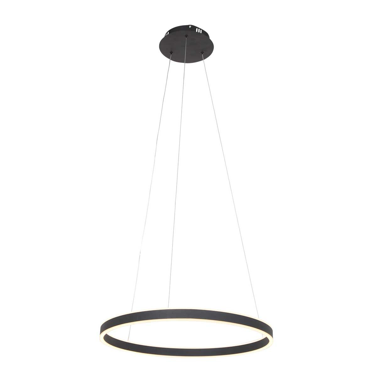 Suspension minimaliste noire en forme d'anneau Steinhauer Ringlux – Image 2