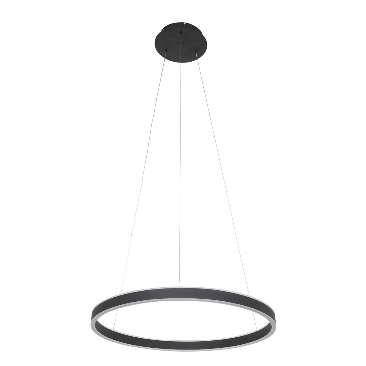 Suspension minimaliste noire en forme d'anneau Steinhauer Ringlux – Image 9