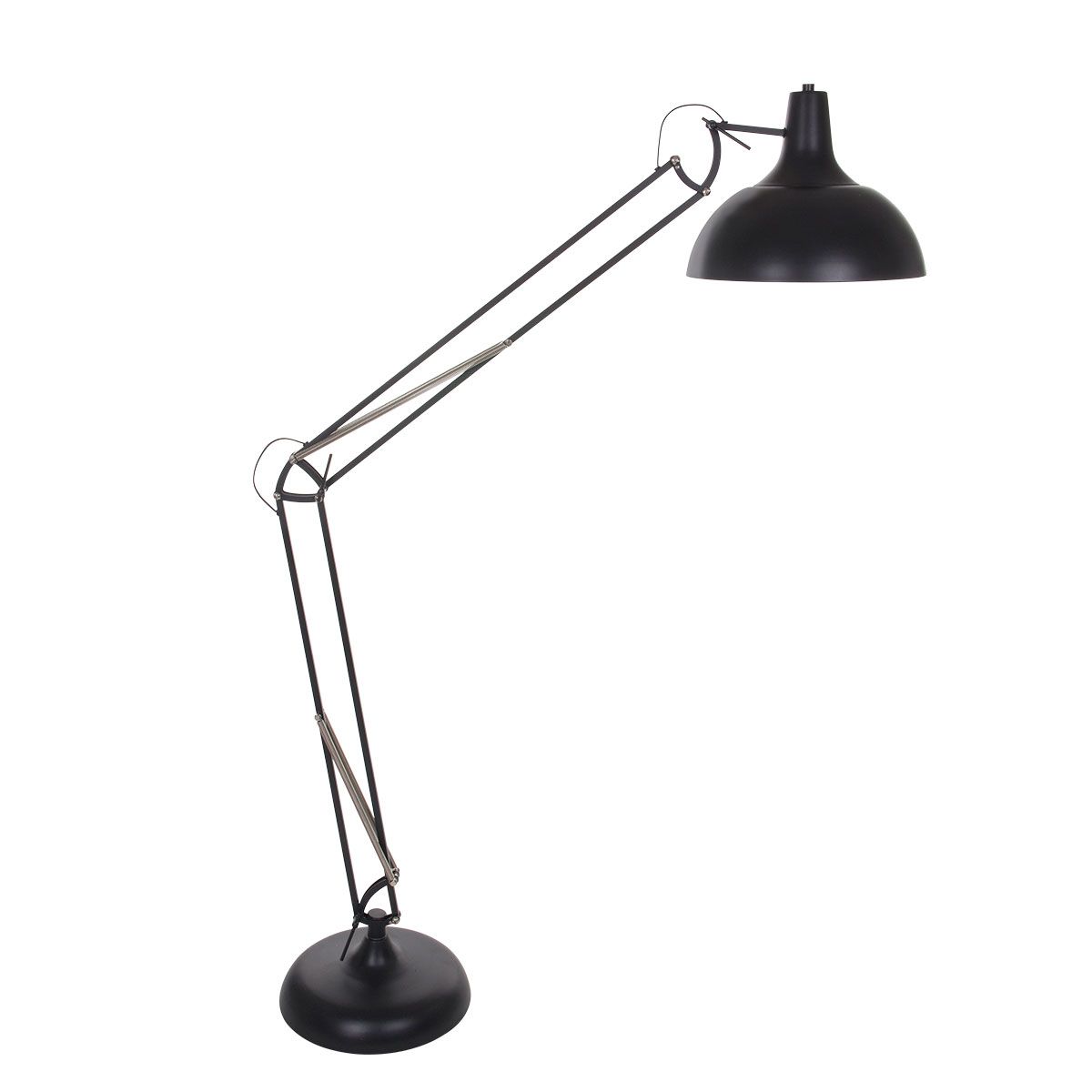 Lampadaire industriel noir métal bras articulé Mexlite Office Magna – Image 11