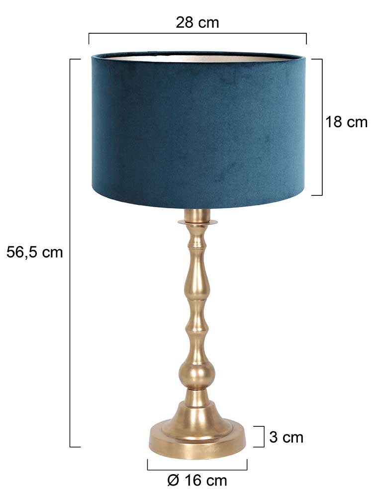 Lampe bourgeoise verte et or Steinhauer Bassiste bleu et bronze – Image 6