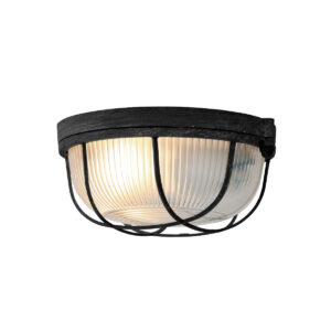 lampe-bullseye-spherique noire-style industriel-mexlite-lisanne-transparent-et-noir-1342zw