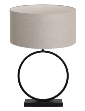 lampe-cercle-minimaliste-light-et-living-liva-taupe-et-noir-3610zw
