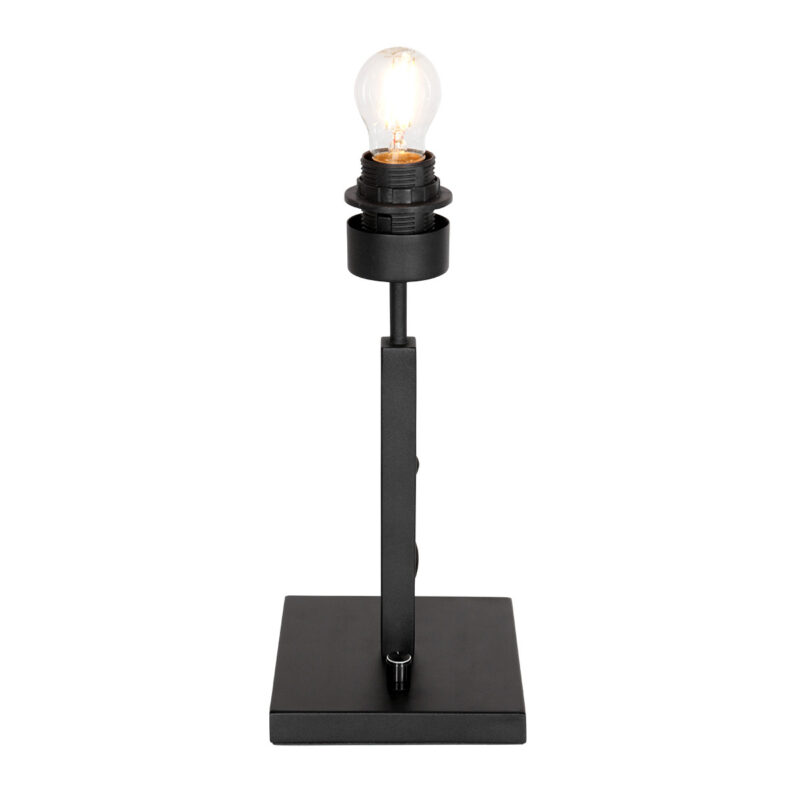 lampe-crepusculaire-noir-abat-jour-marron-steinhauer-stang-8160zw-8
