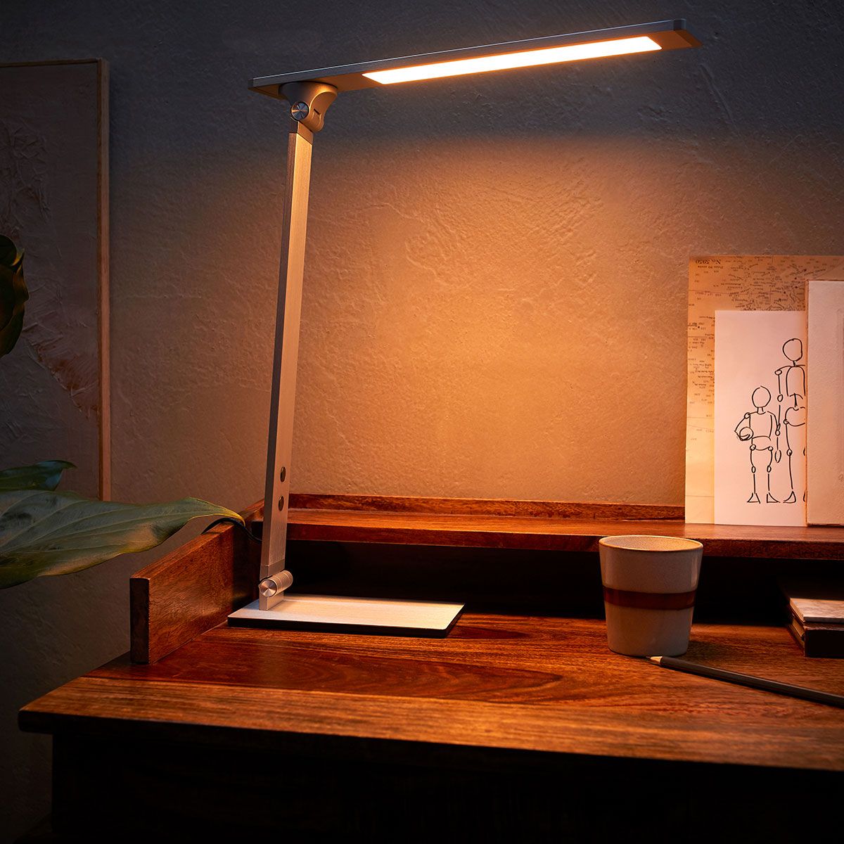 Lampe de bureau LED à lumière graduable Serenade Steinhaueur blanc – Image 18