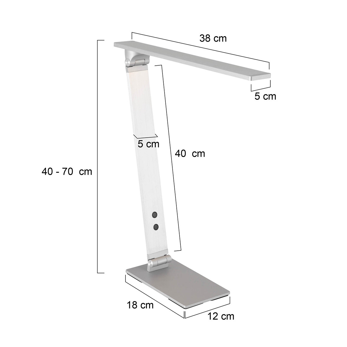 Lampe de bureau LED à lumière graduable Serenade Steinhaueur blanc – Image 7