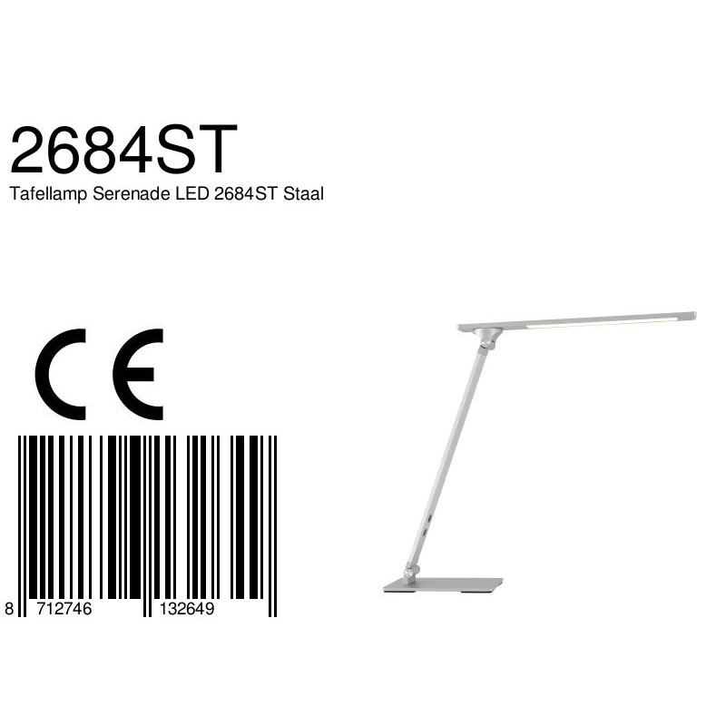 Lampe de bureau LED à lumière graduable Serenade Steinhaueur blanc – Image 8