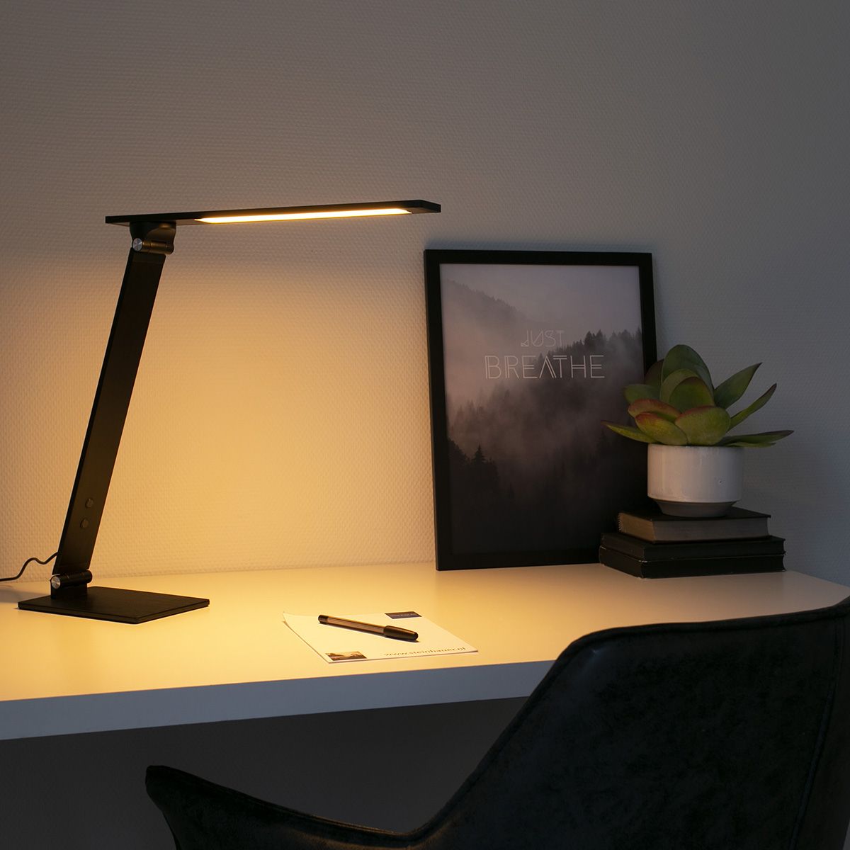 Lampe de bureau LED à lumière graduable Serenade Steinhaueur noir – Image 16