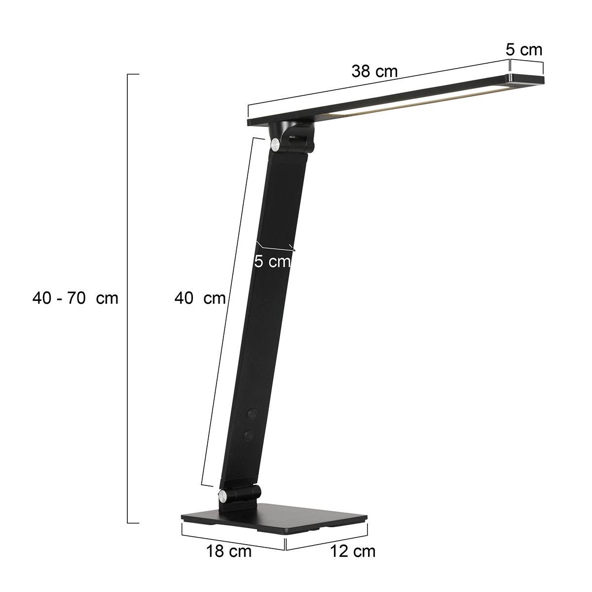 Lampe de bureau LED à lumière graduable Serenade Steinhaueur noir – Image 8