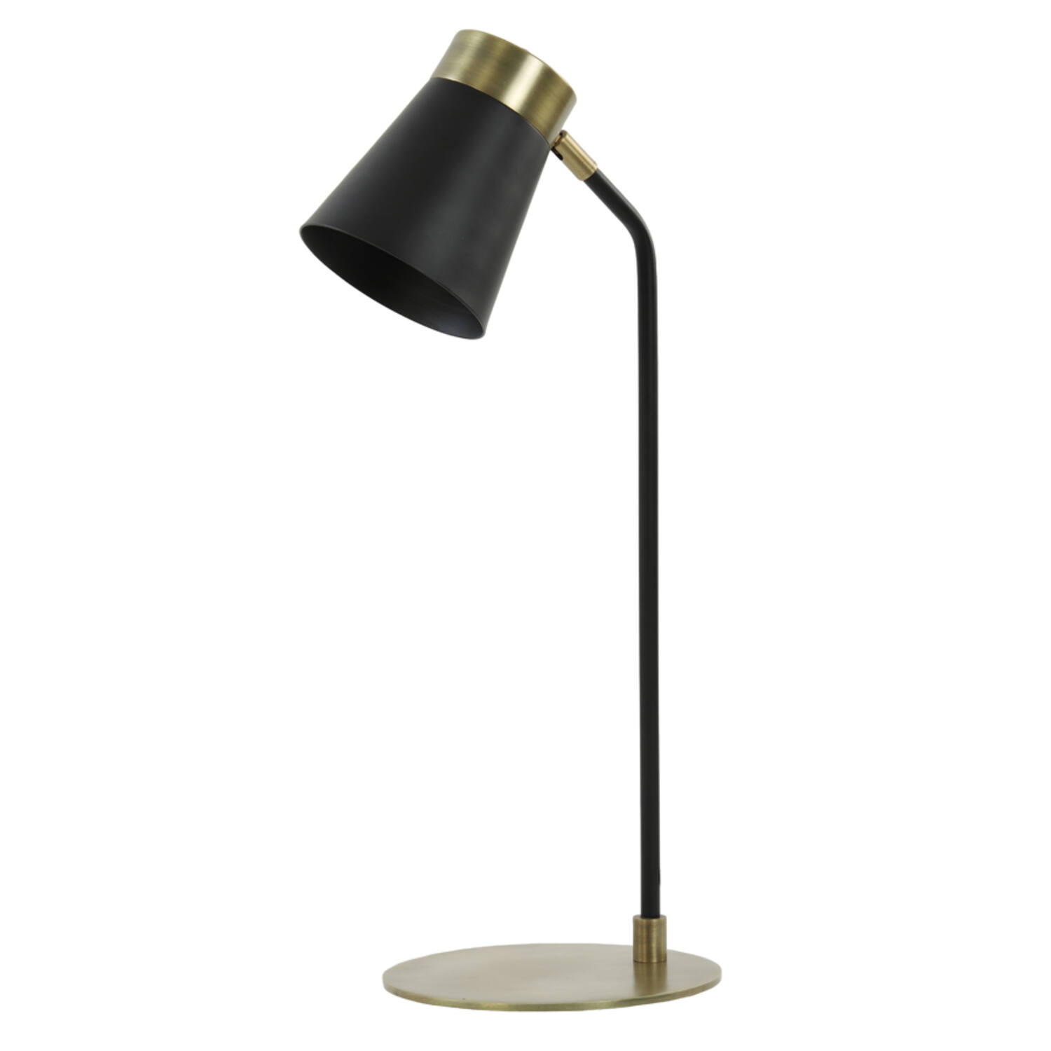 Lampe de bureau moderne noire et dorée Light & Living Braja – Image 2