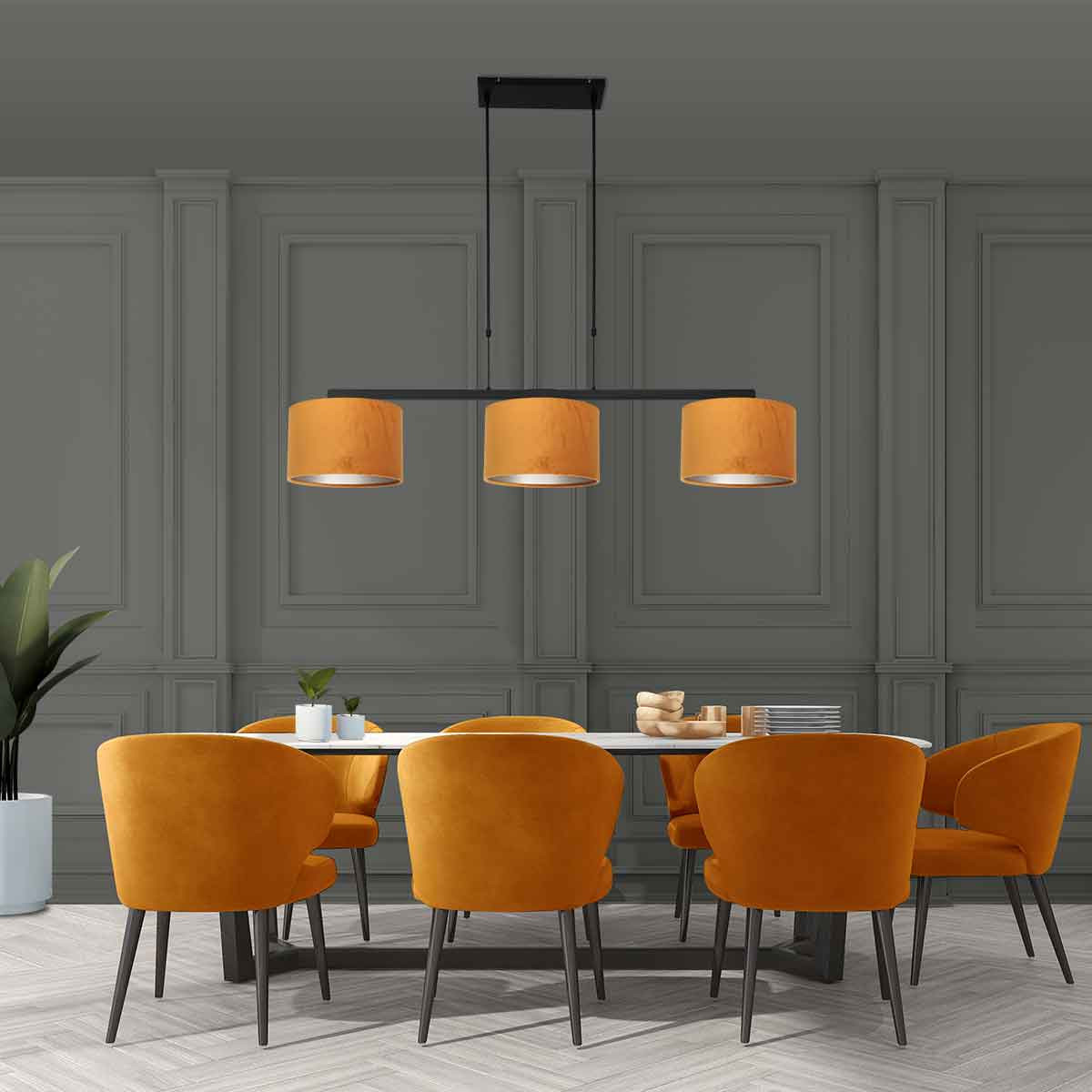 Suspension métallique noire moderne Steinhauer Stang – Image 3