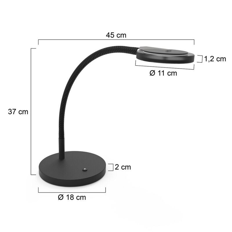 lampe-de-chevet-design-steinhauer-turound-noir-3374zw-3