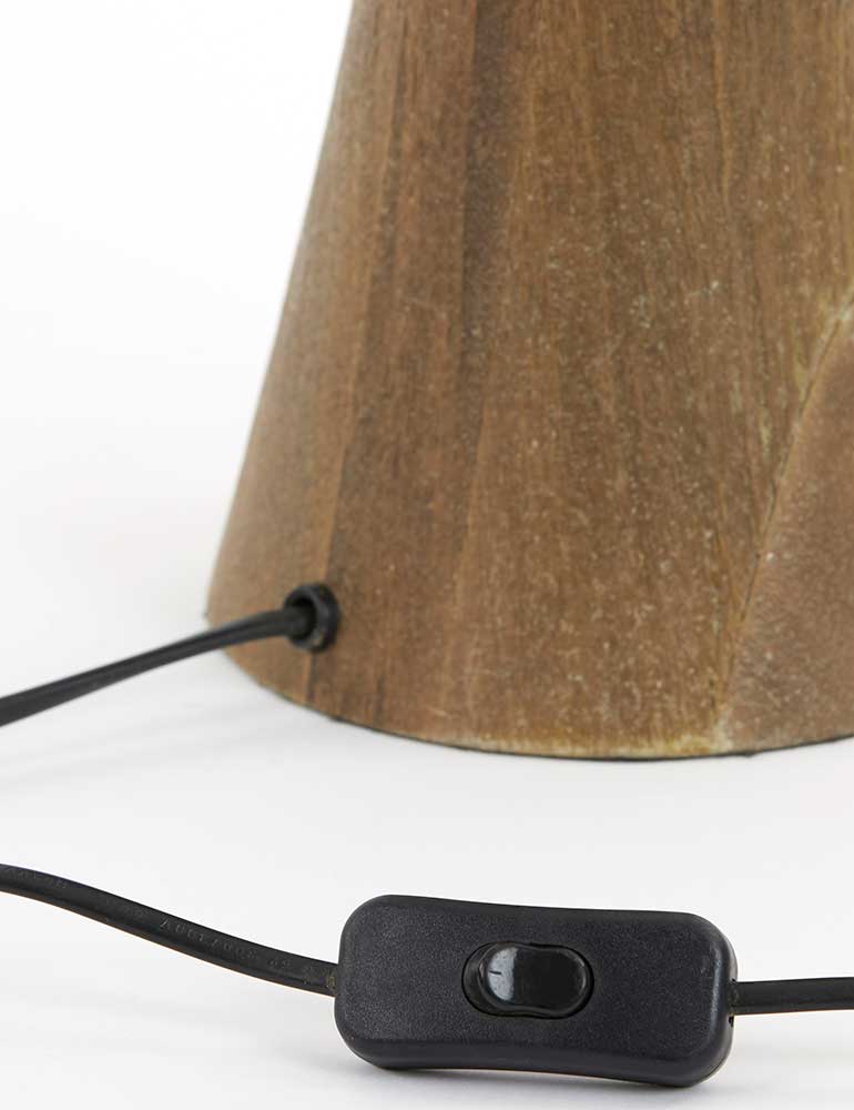 Lampe de chevet Light & Living Gregor bois et argenté – Image 8