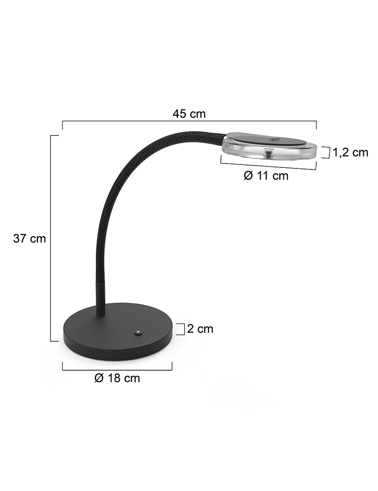 Lampe de chevet Steinhauer Turound verre fumé noir – Image 11