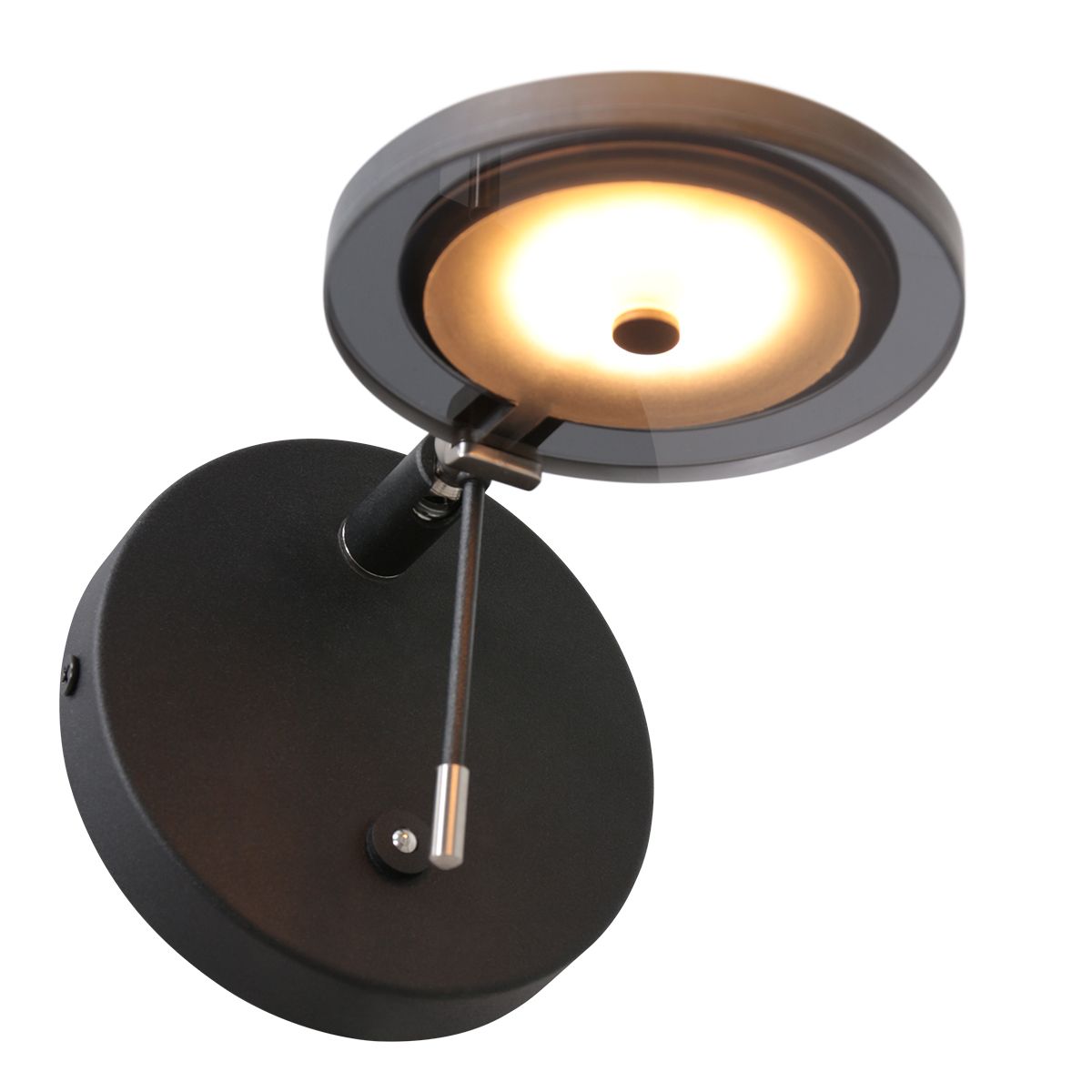 Lampe de chevet verre fumé Steinhauer Turound noir – Image 12