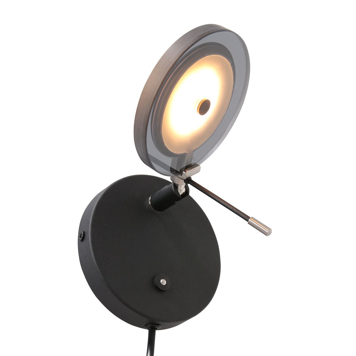 Lampe de chevet verre fumé Steinhauer Turound noir – Image 13
